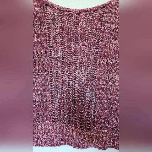 FREE PEOPLE Multicolor Boho Open Knit Cropped Sweater - Picture 5 of 7